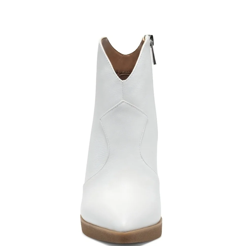 Jessica Simpson Women's White Hirie Wedge Ankle Boots - Picture 2 of 8